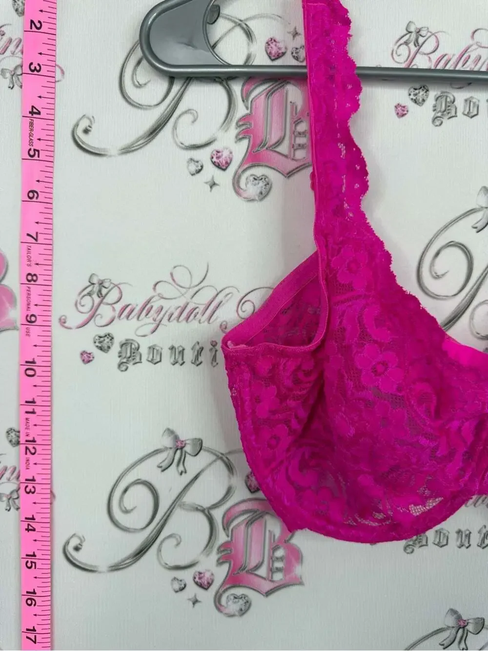 smart & sexy Bright Hot Pink Lace Underwire Bra